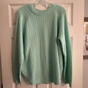 St. John's Bay Mint Green Crewneck Sweater Large